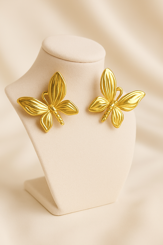 🦋 Pendientes Mariposa Dorada 🦋