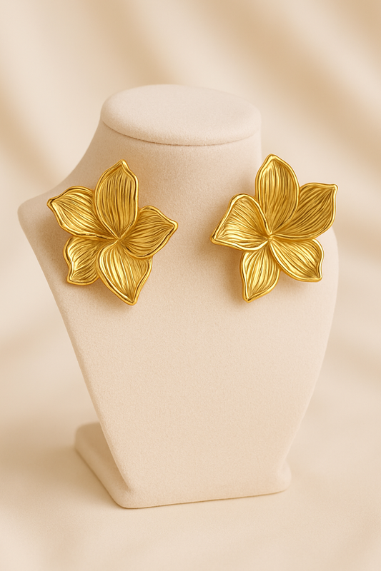 🌸 Pendientes Flor Dorada 🌸