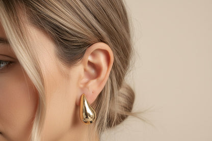 Aretes Gota Esculpida