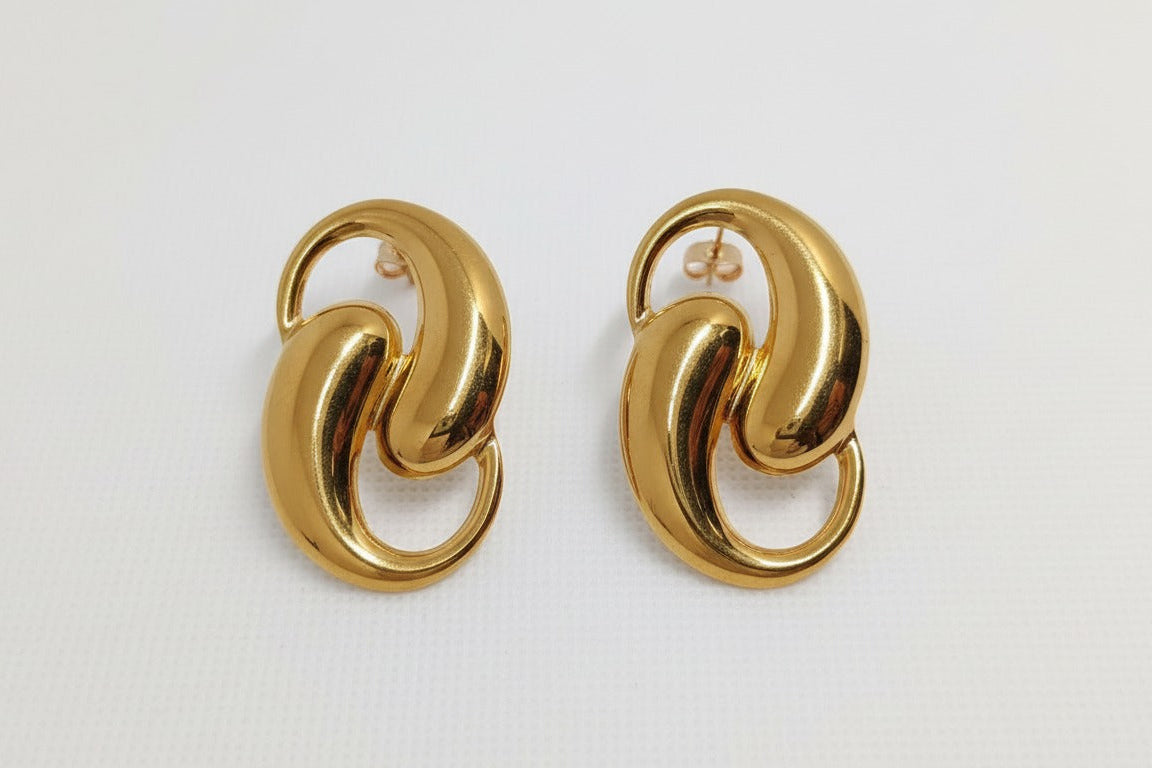 Aretes Nexo Dorado