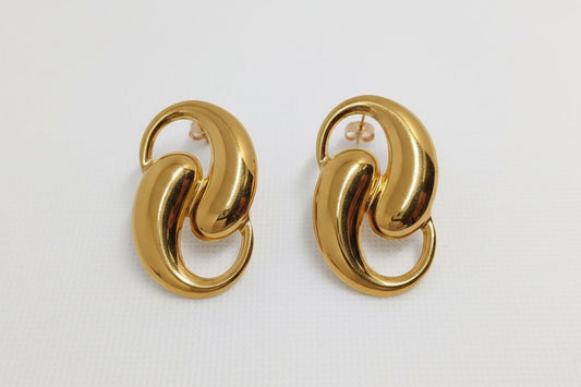 Aretes Nexo Dorado