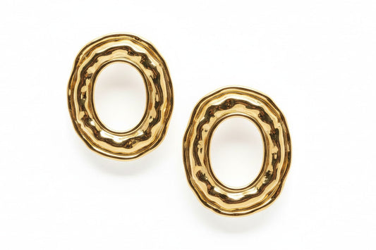 Aretes Óvalo Esculpido