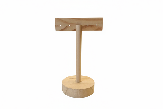 Soporte para aretes de madera
